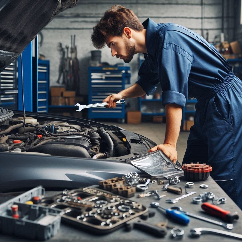 Mantén Tu Auto Usado como Nuevo: 7 Consejos de Mantenimiento Esencial 1 un auto en mantenimiento
